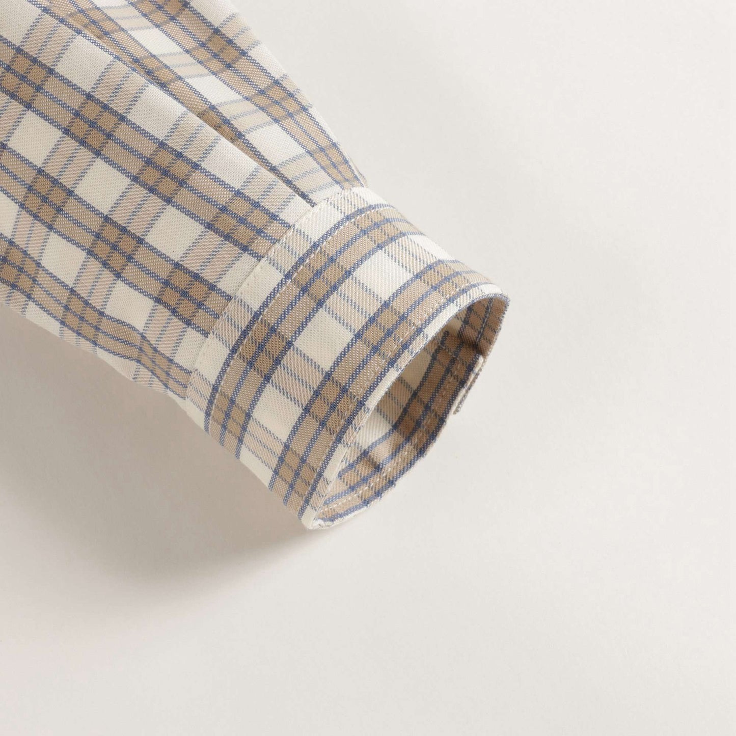 儿童棕色格子衬衫