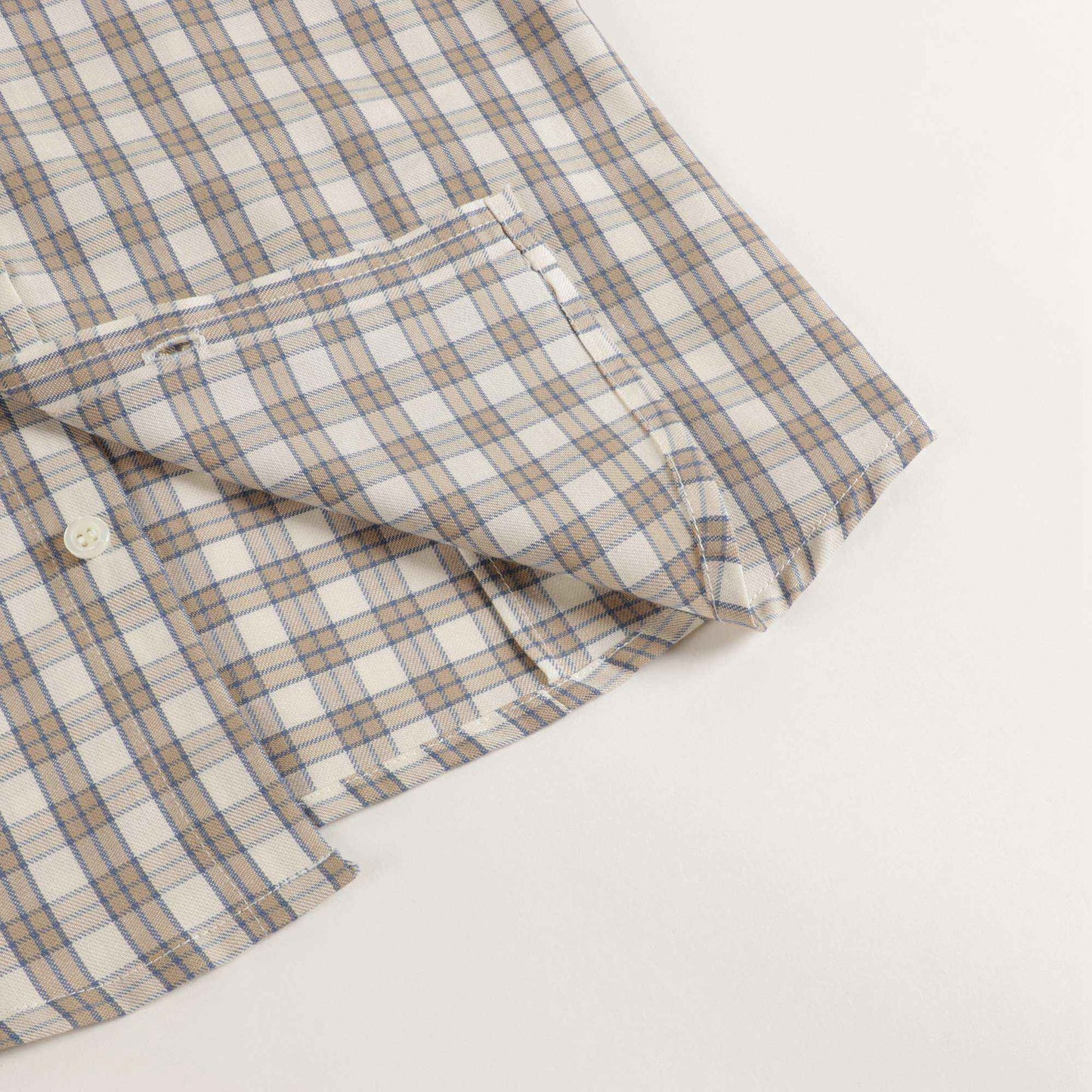 儿童棕色格子衬衫