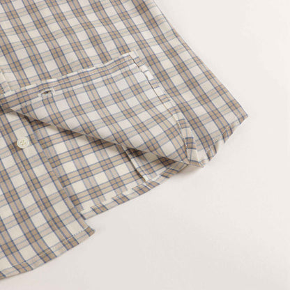 儿童棕色格子衬衫