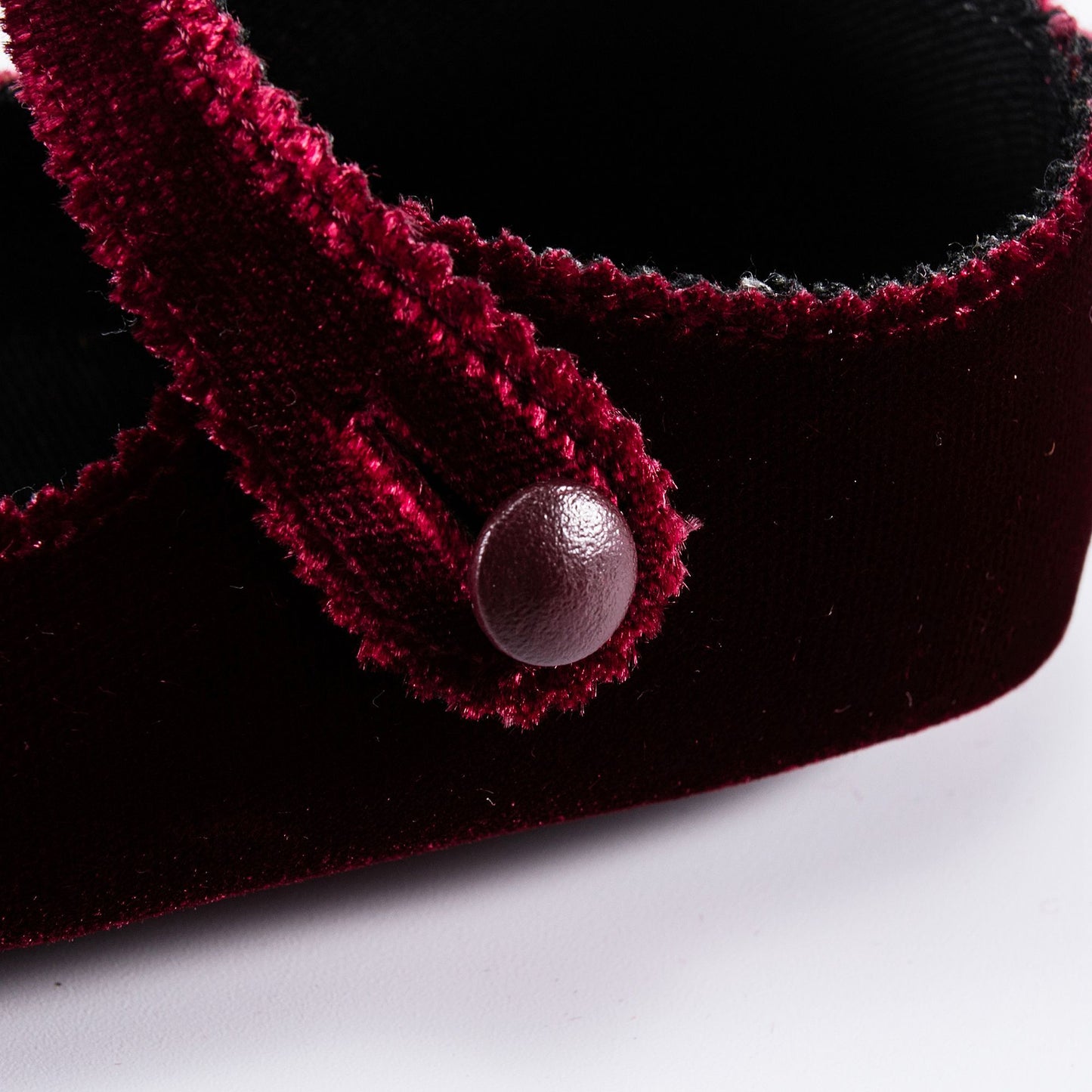 Baby Girls Burgundy Velvet Flats