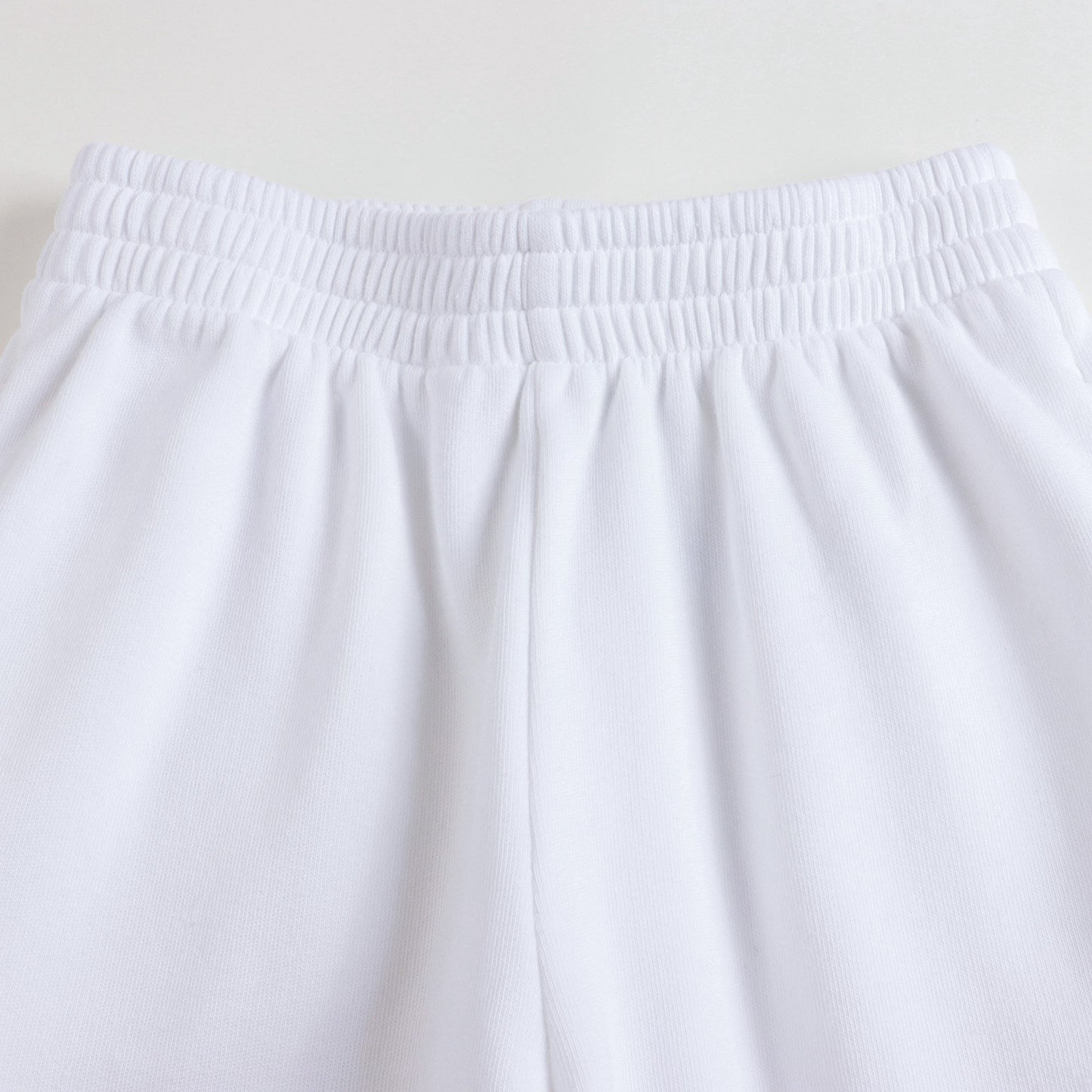 儿童白色Logo棉长裤