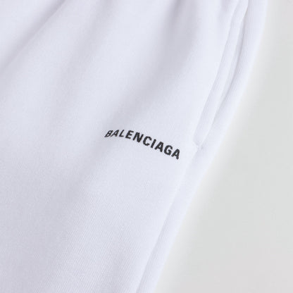 儿童白色Logo棉长裤