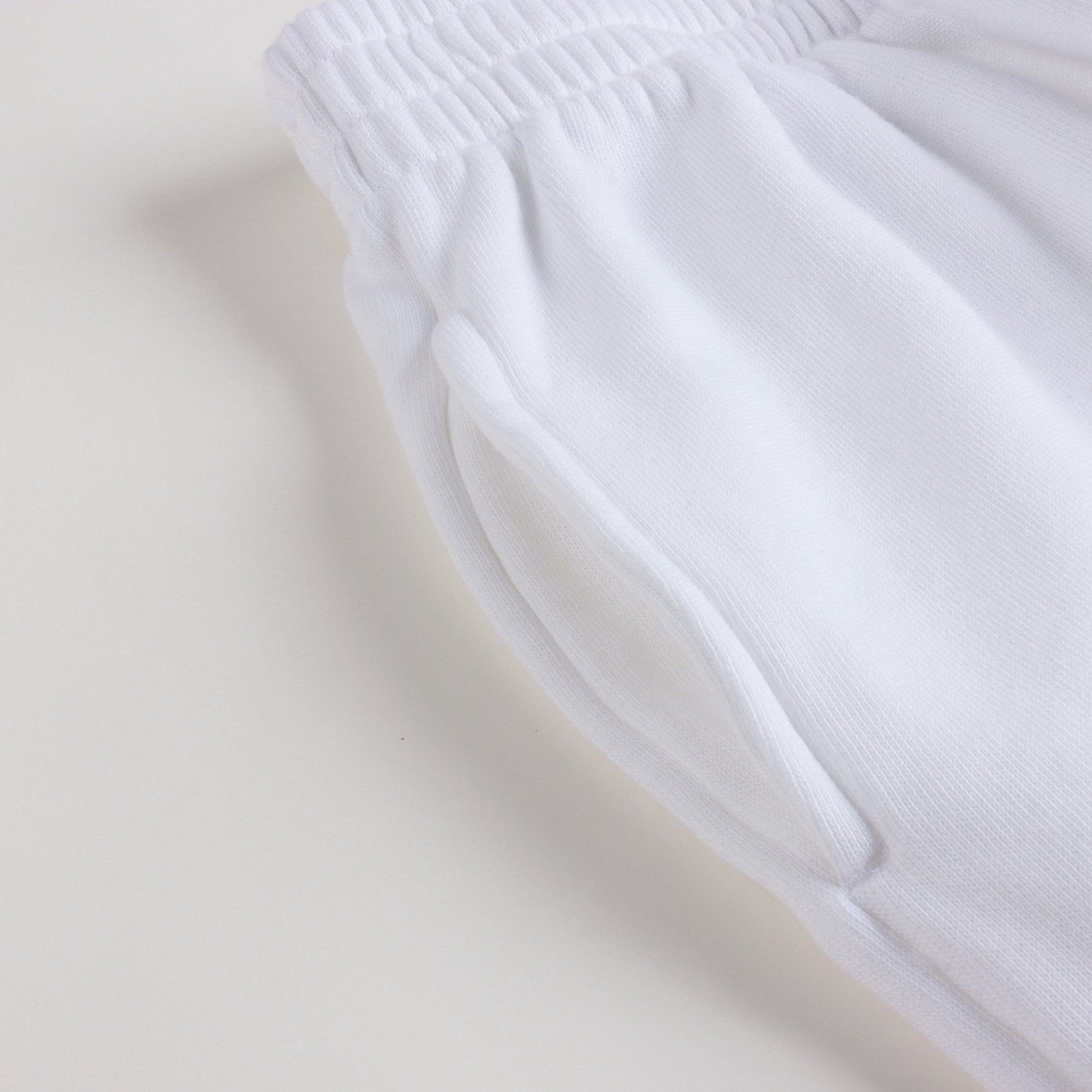 儿童白色Logo棉长裤