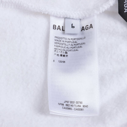 儿童白色Logo棉长裤