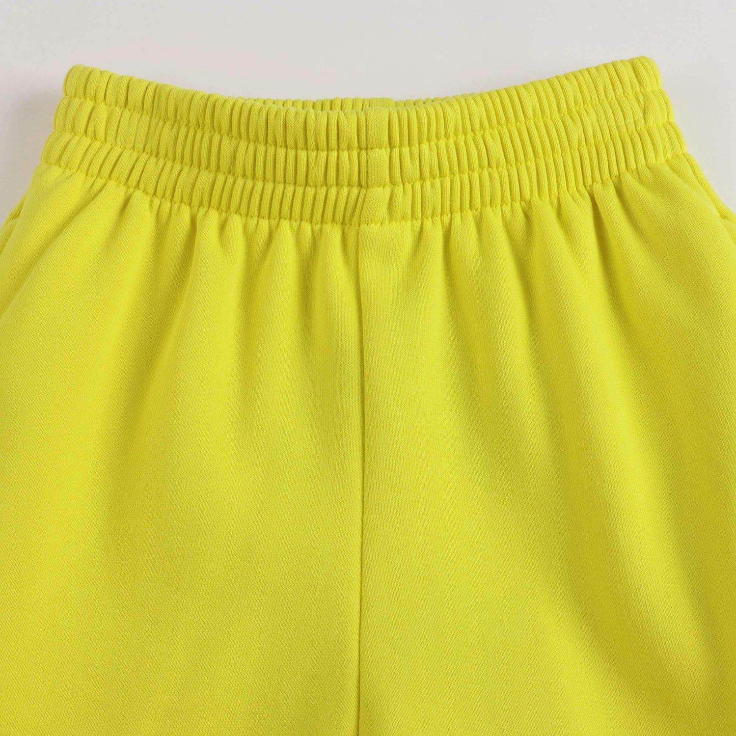 女童黄色Logo棉短裤