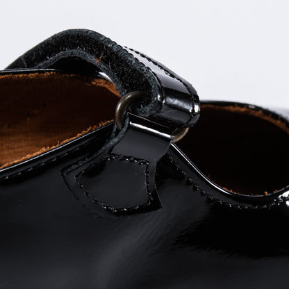 Girls Black Glossy Leather Shoes