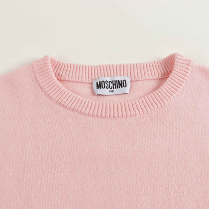 Girls Pink Teddy Bear Jumper