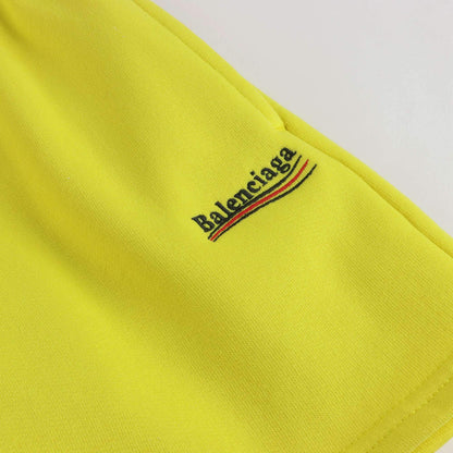 女童黄色Logo棉短裤