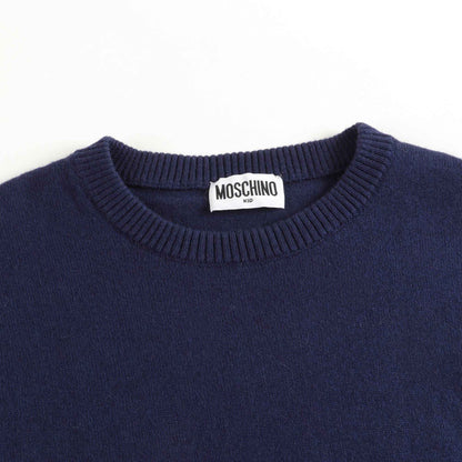 Girls Navy Teddy Bear Jumper