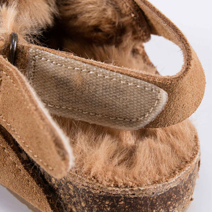Girls Caramel Leather Flats