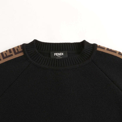 Boys & Girls Black FF Vrigin Wool Sweater