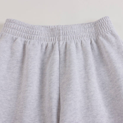 儿童灰色Logo棉长裤