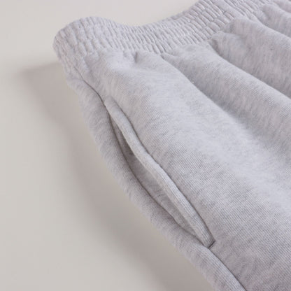 儿童灰色Logo棉长裤