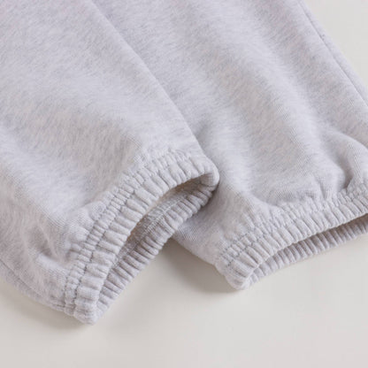 儿童灰色Logo棉长裤