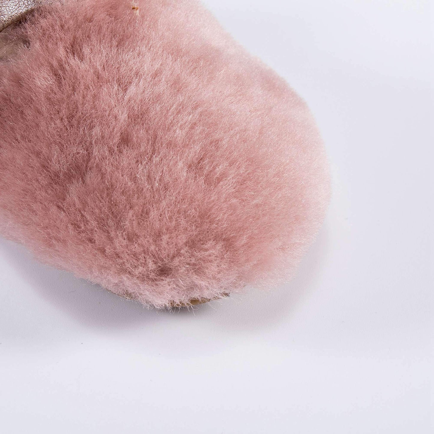 Girls Rose Jam Fur Flats