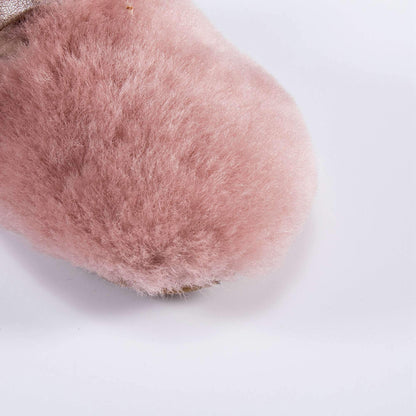 Girls Rose Jam Fur Flats