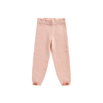 Girls Blush Cotton Leggings