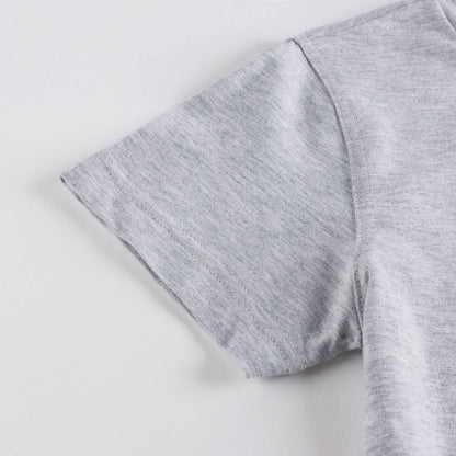 儿童灰色棉T恤