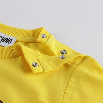 婴儿黄色小熊棉T恤