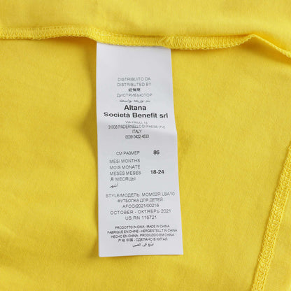 婴儿黄色小熊棉T恤