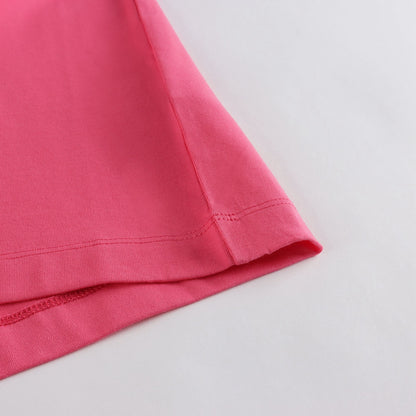 女童粉色棉连衣裙