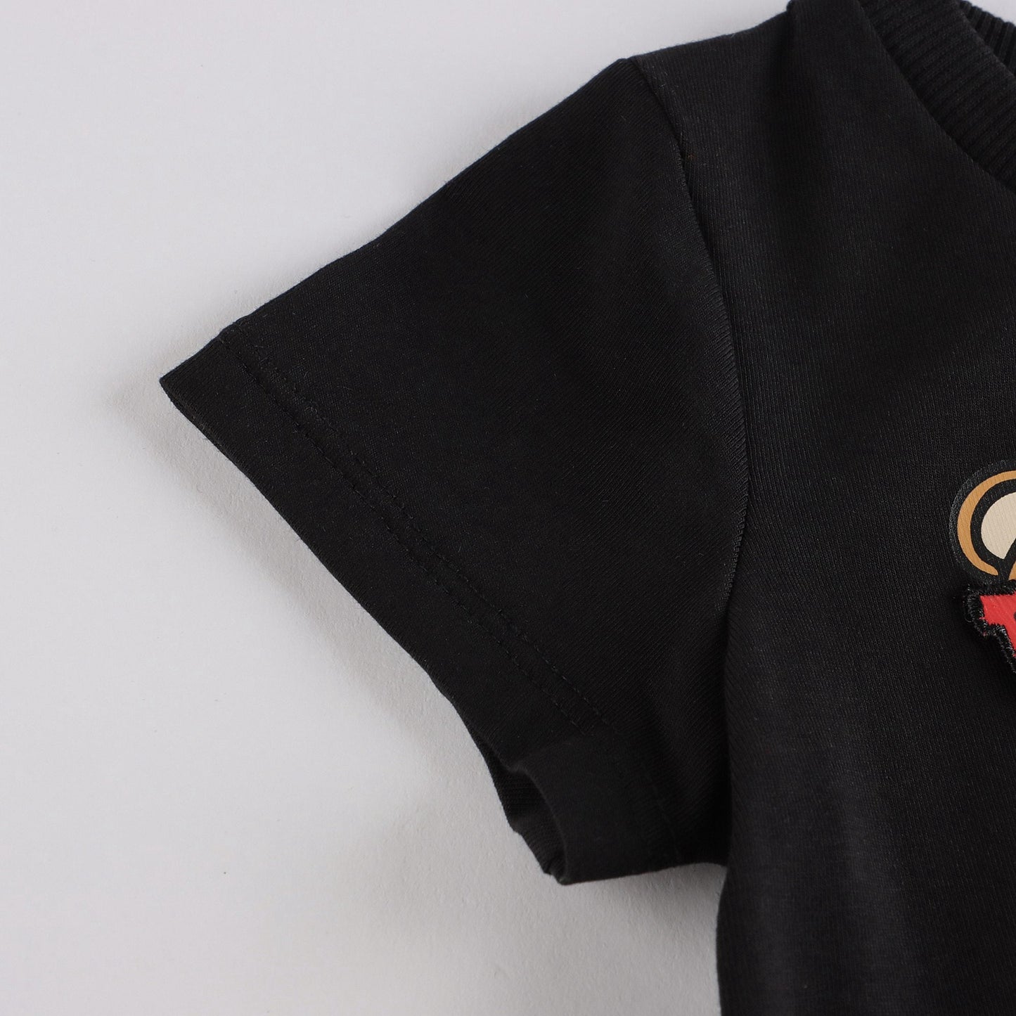 女婴黑色小熊棉连衣裙