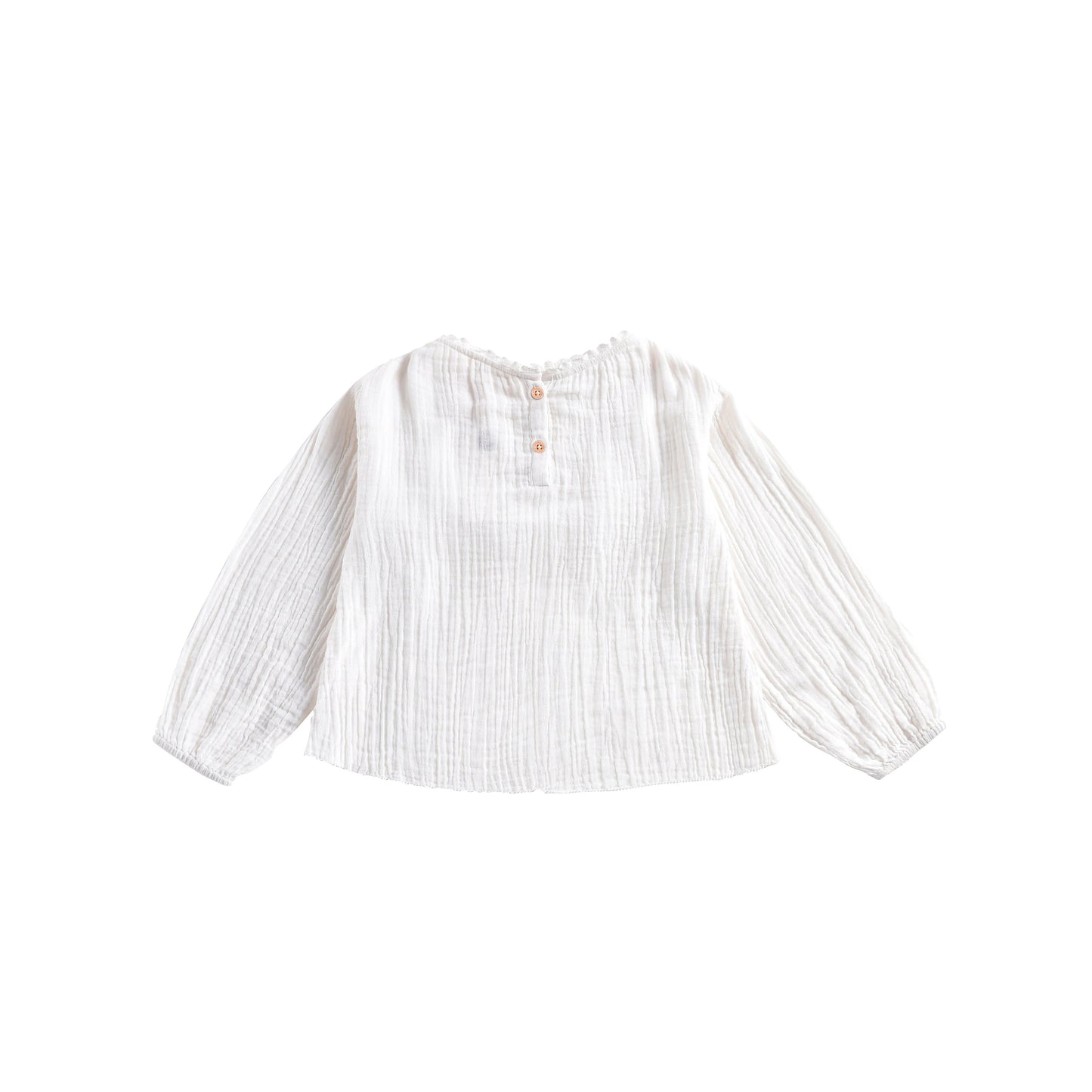 Girls White Organic Cotton Blouse