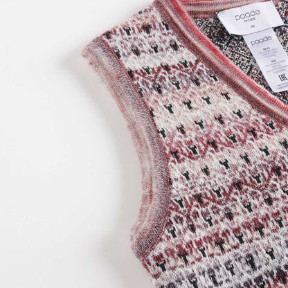 女童粉色图案羊毛背心