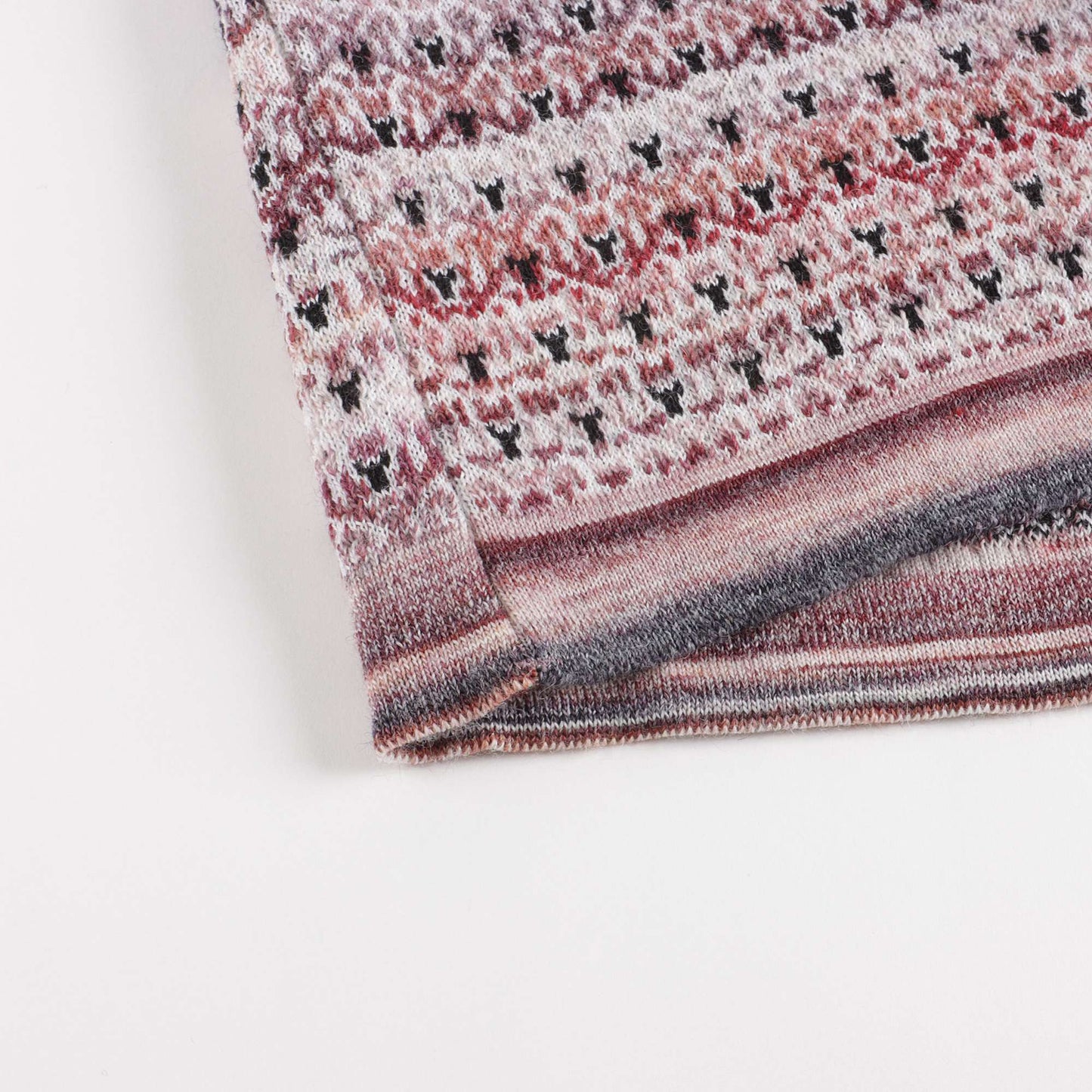 女童粉色图案羊毛背心