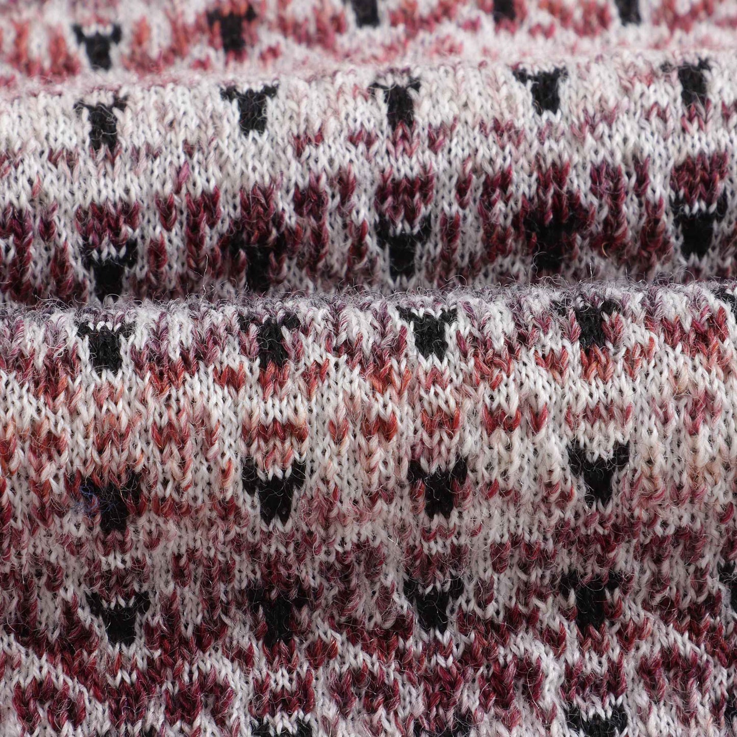 女童粉色图案羊毛背心