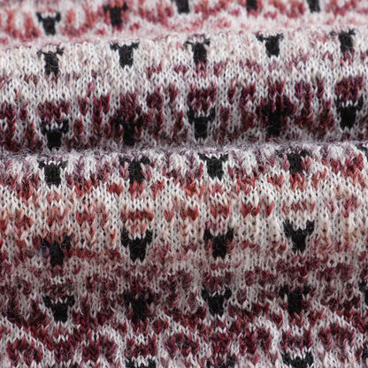 女童粉色图案羊毛背心