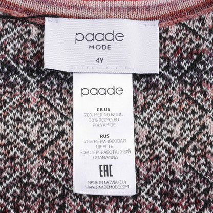 女童粉色图案羊毛背心