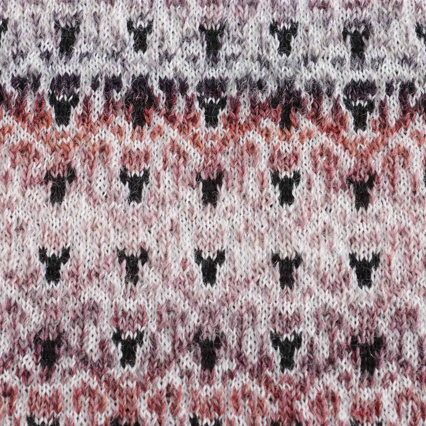 女童粉色图案羊毛背心