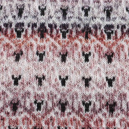 女童粉色图案羊毛背心