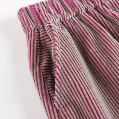 女童粉色丝绒短裙