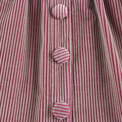 女童粉色丝绒短裙