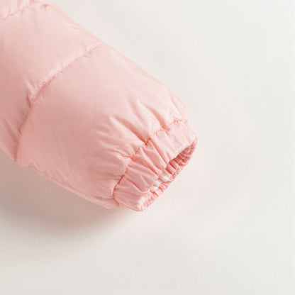 女婴粉色棉连体衣