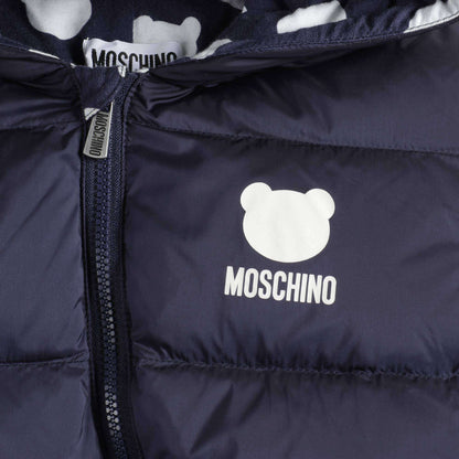 男婴藏蓝色棉连体衣