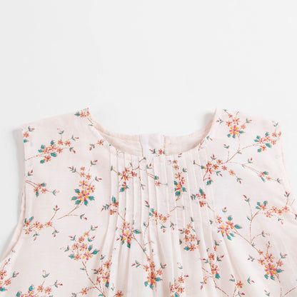 Girls Imp Marron Cotton Dress