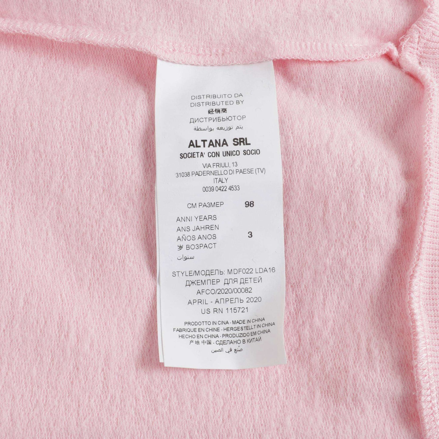 Baby Girls Pink Sweatshirt