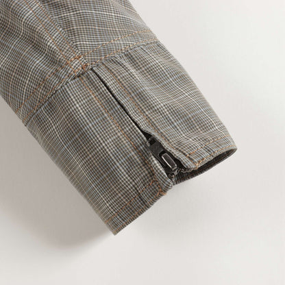 男童灰色格子外套