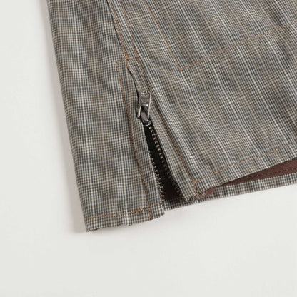 男童灰色格子外套