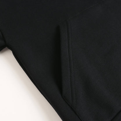 儿童黑色连帽卫衣