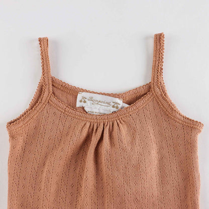 女婴棕色棉连体衣