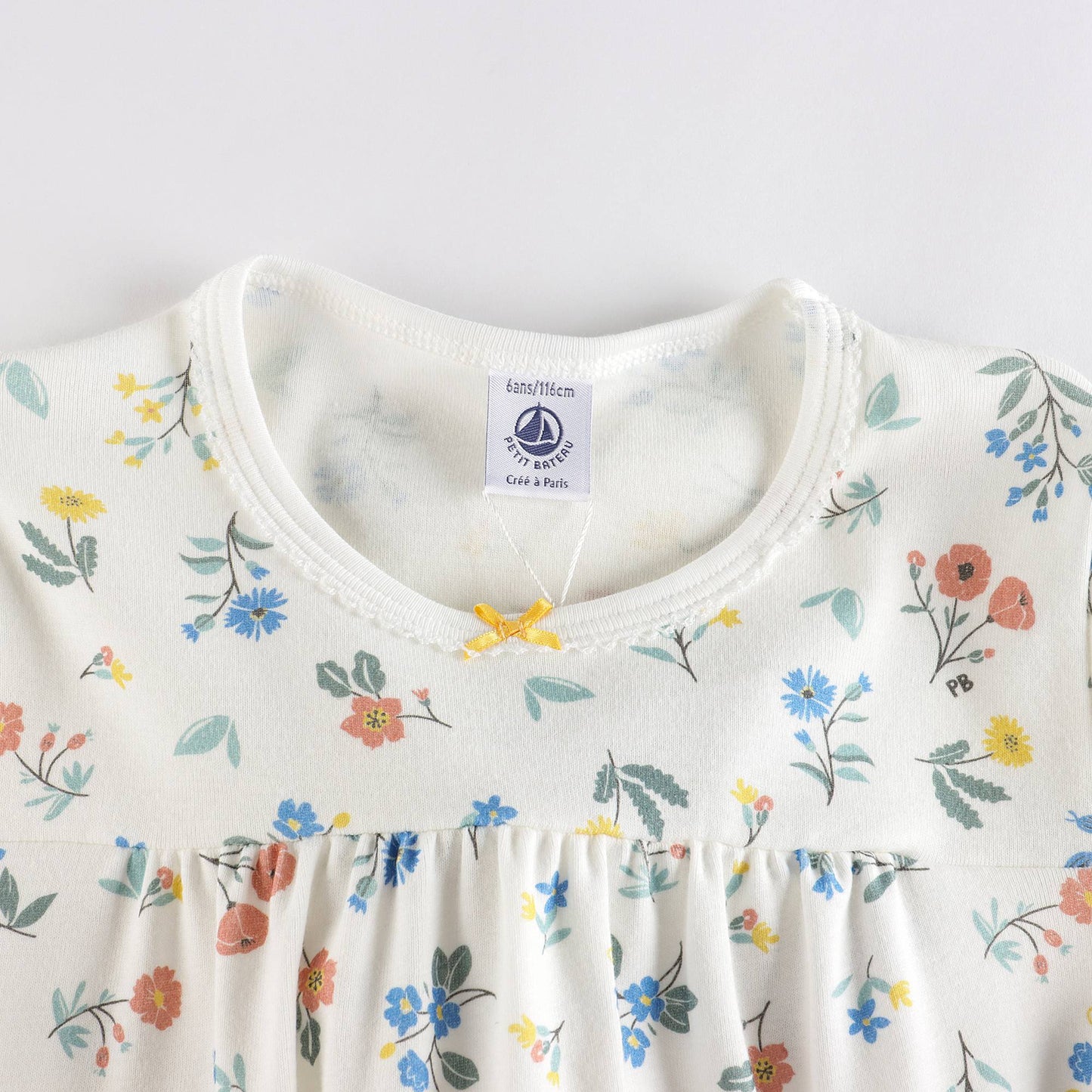 女童白色棉连衣裙套装