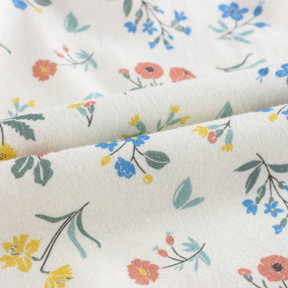 女童白色棉连衣裙套装