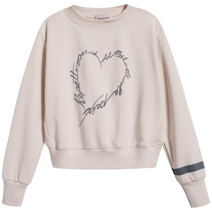 女童粉色棉卫衣