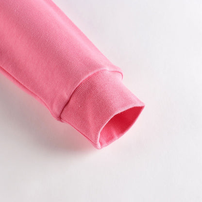 女童粉色棉夹克