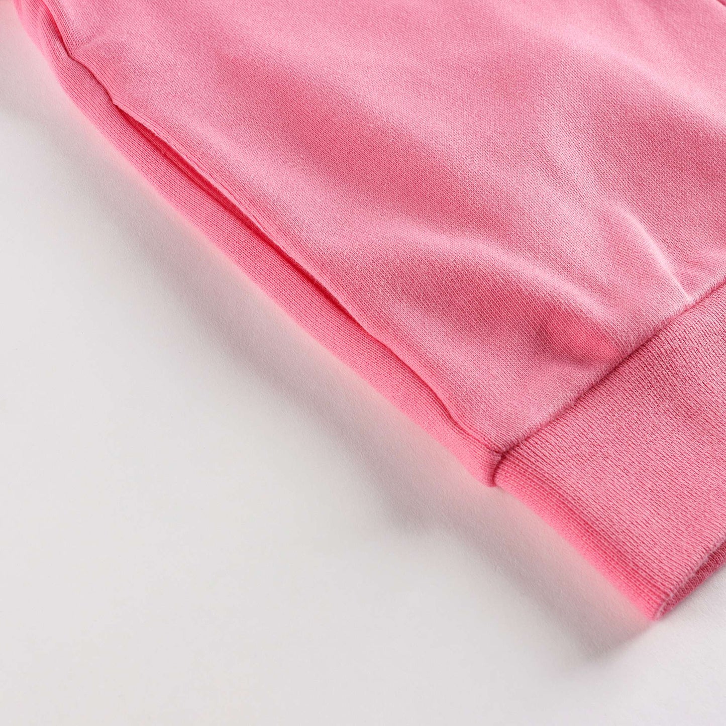 女童粉色棉夹克