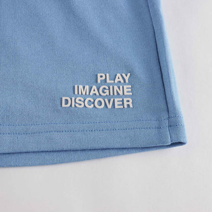 儿童蓝色棉短裤